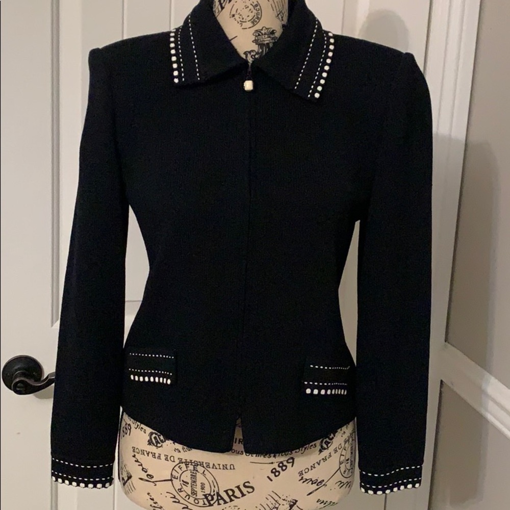 St John Black Blazer Jacket